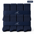 Mazboot Long Socks – Dark Blue – 8 Pairs Pack