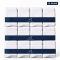 Mazboot Long Socks – White – 12 Pairs Pack