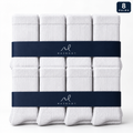 Mazboot Long Socks – White – 8 Pairs Pack