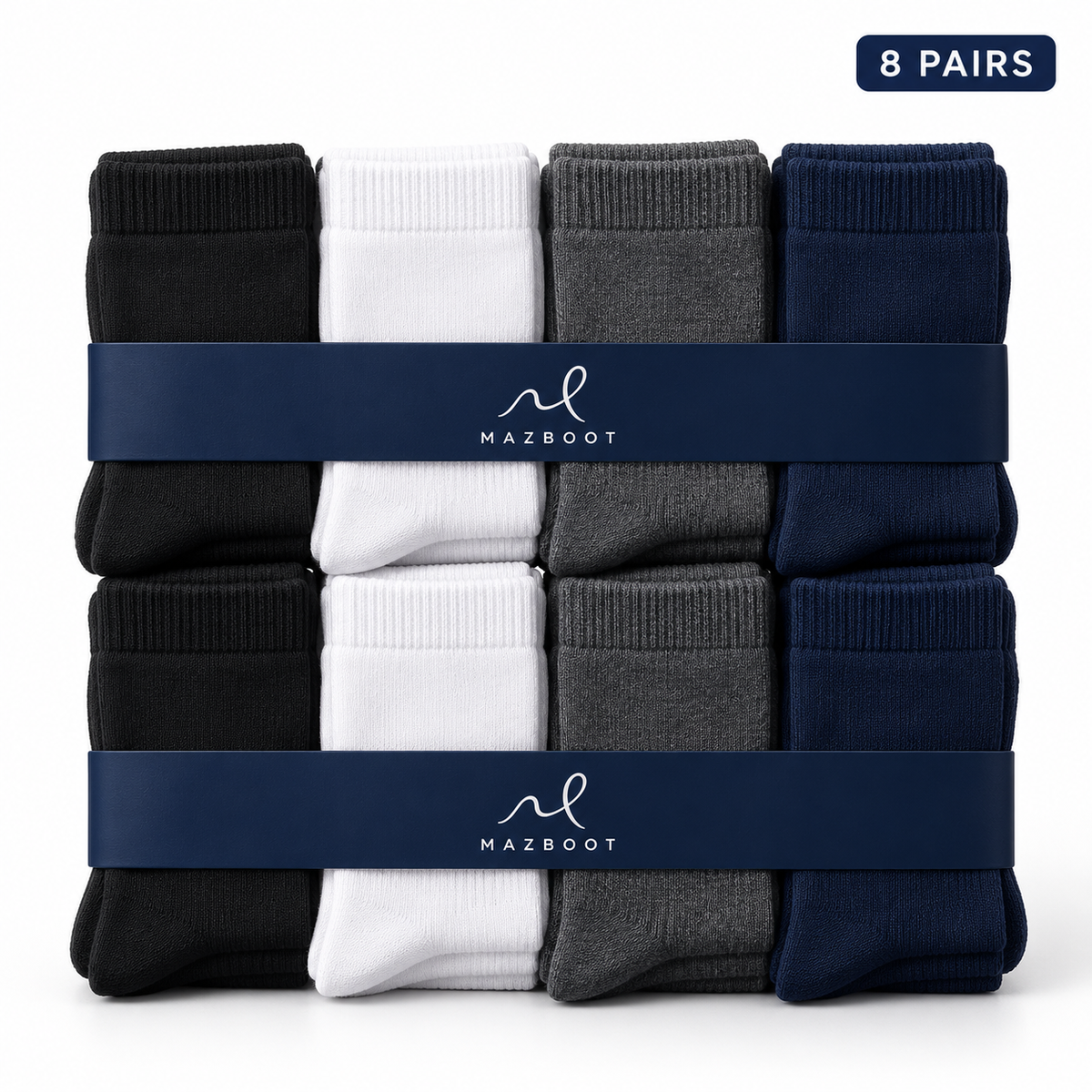 Mazboot Short Socks – Mix Bundle – 8 Pairs Pack