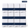 Mazboot Short Socks – White – 12 Pairs Pack