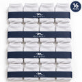 Mazboot Short Socks – White – 16 Pairs Pack