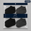 Mazboot Short Socks – Black & Grey – 4 Pairs Pack