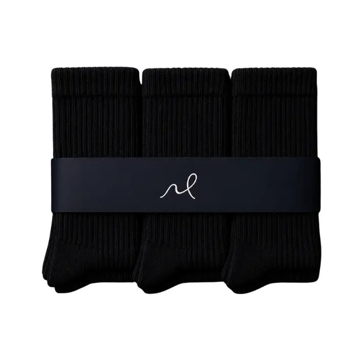 Mazboot Long Socks – Black – 3-Pair Pack