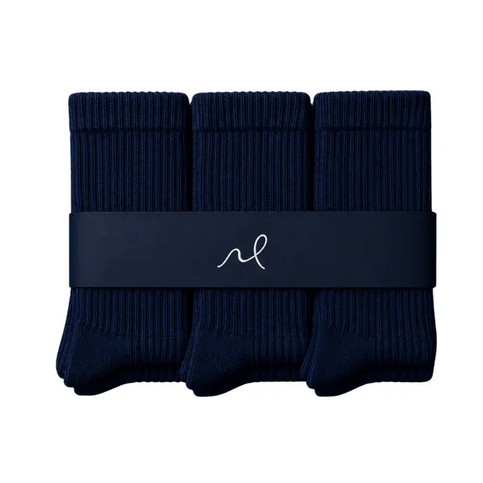 Mazboot Long Socks – Dark Blue – 3-Pair Pack