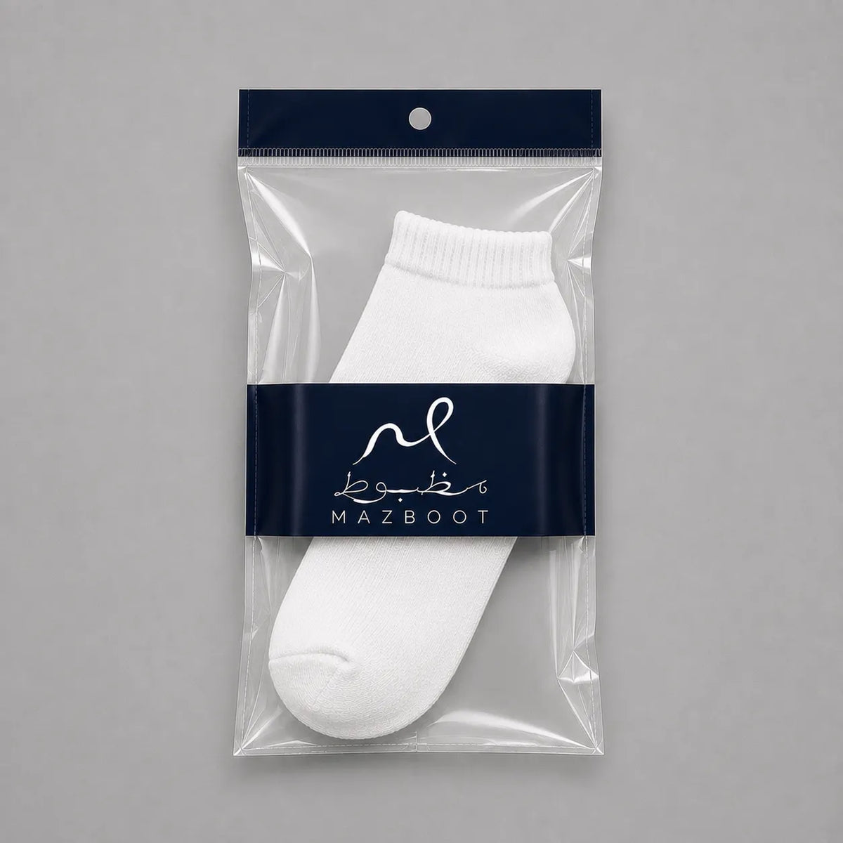 Mazboot Short Socks – White – Single Pair